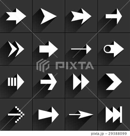White arrow icon on black White arrow icon on black 29388099