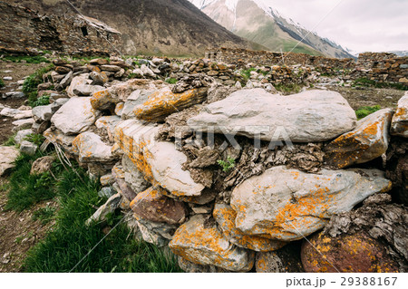 Manure Between Stones Of Wall Of Old House. Manure 29388167