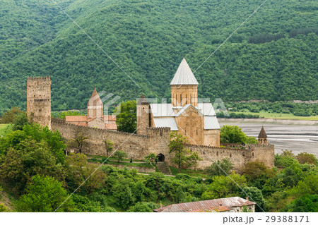Castle complex Ananuri in Georgia, about 72 29388171