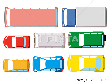 上から見た自動車のイラスト素材 29388403 Pixta