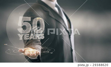 Fifty 50 Year Businessman Holding in Hand New 29388620