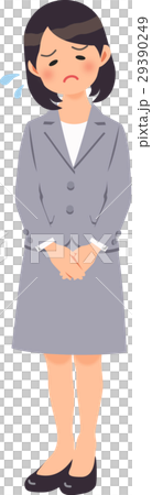 A woman depressed in a gray suit A woman depressed in a gray suit 29390249