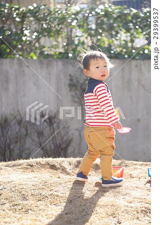 公園で遊ぶ2歳の男の子 29399537