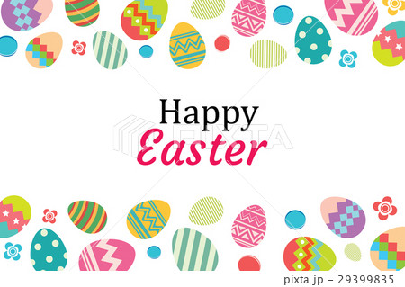 happy easter egg background template のイラスト素材 29399835 pixta