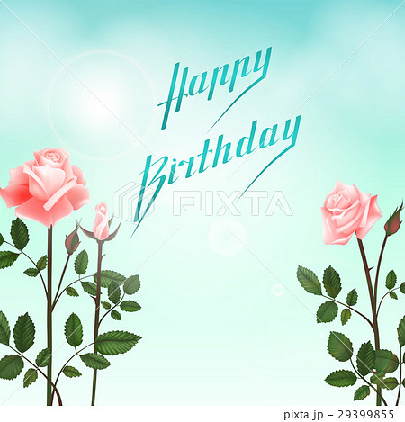Greeting card with roses, delicate buds, flowers 29399855