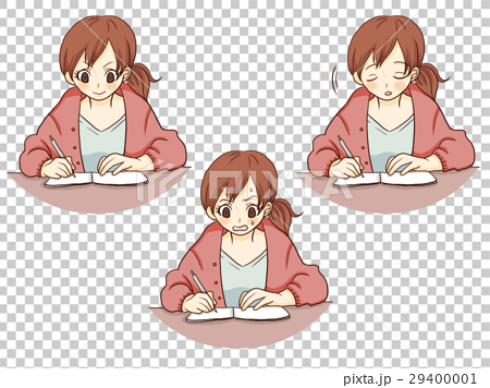 Girl studying - Stock Illustration [29400001] - PIXTA