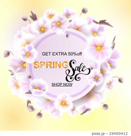 Advertisement about the spring sale 29400412