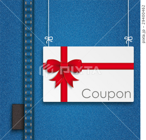 Jeans White Hanging Coupon Card Jeans White Hanging Coupon Card 29400462