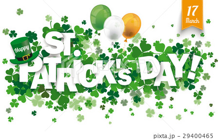 Long Card Shamrocks Happy St Patricks Day Balloons 29400465