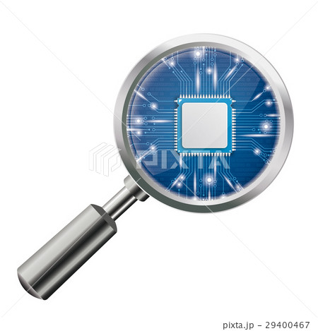 Loupe Blue Microchip 29400467