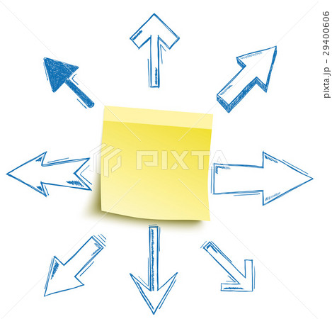 Question Arrows All Directions Yello Stick 29400606