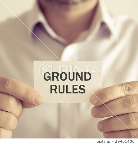 GROUND RULES message card GROUND RULES message card 29401406