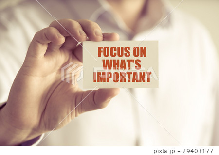 FOCUS ON WHATS IMPORTANT message card FOCUS ON WHATS IMPORTANT message card 29403177