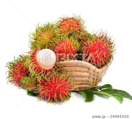 Fresh rambutan sweet  fruit isolated on white 29405420