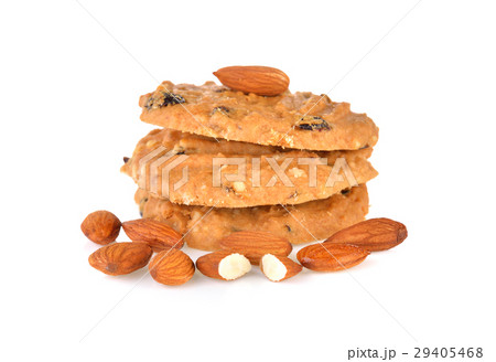 cookies chocolate chip and almond on white cookies chocolate chip and almond on white 29405468