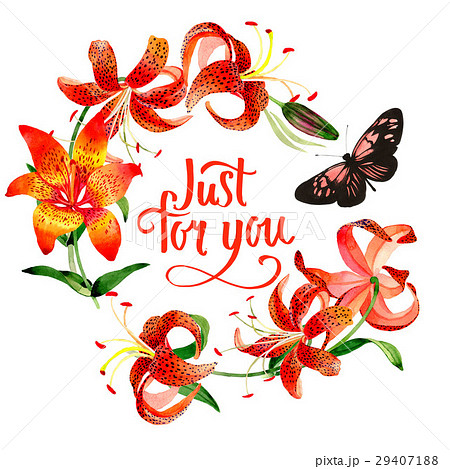 Wildflower leopard lily flower wreath in a Wildflower leopard lily flower wreath in a 29407188