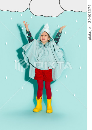 Little girl posing in fashion style wearing autumn Little girl posing in fashion style wearing autumn 29408376