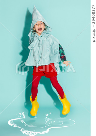 Little girl posing in fashion style wearing autumn Little girl posing in fashion style wearing autumn 29408377