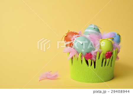 decorated easter eggs of different colors 29408944