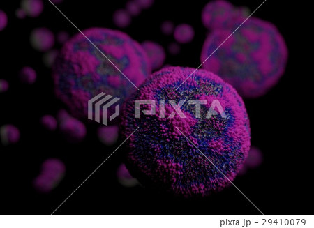 Bacteria, virus, cell 3d illustration 29410079