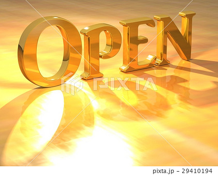 3D Open Gold text 29410194