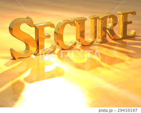 3D Secure Gold text 29410197
