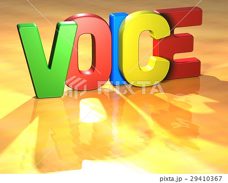 Word Voice on yellow background 29410367