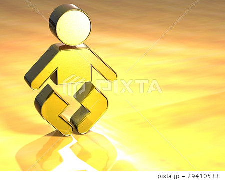3D Baby Gold Sign 29410533