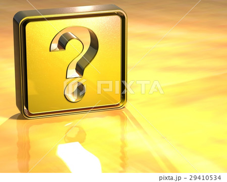 3D Question Gold Sign 3D Question Gold Sign 29410534