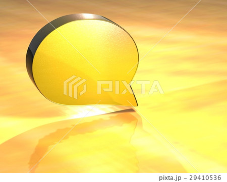3D Speech Bubble Gold Sign 3D Speech Bubble Gold Sign 29410536