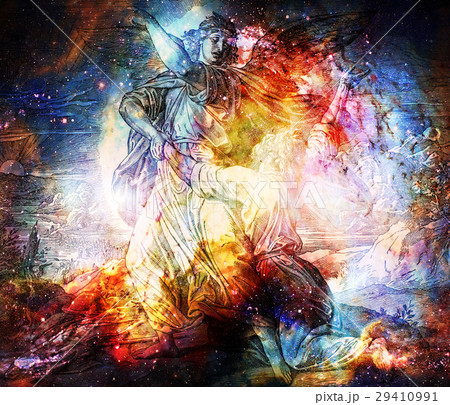 Jacob wrestling with the angel of god, graphic 29410991