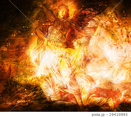 Jacob wrestling with the angel of god, graphic 29410993