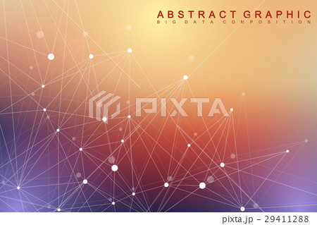 Geometric graphic background molecule and Geometric graphic background molecule and 29411288