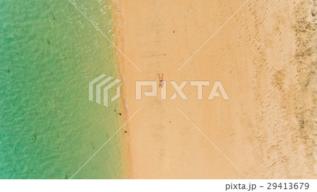 Aerial background top view of a man lying. Aerial background top view of a man lying. 29413679