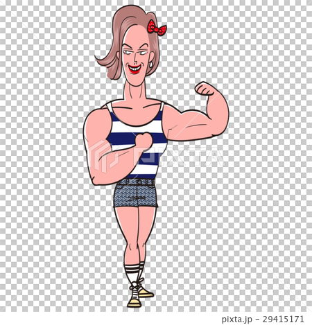 筋肉系女子のイラスト素材