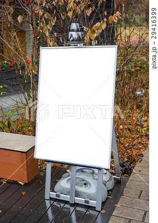 Blank menu board on sidewalk with space for text Blank menu board on sidewalk with space for text 29416399