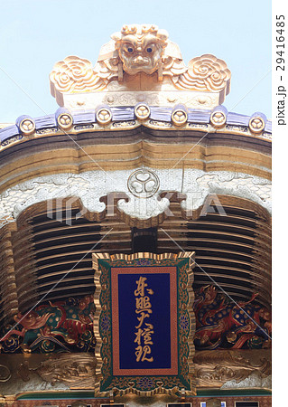 日光東照宮　陽明門　扁額と鬼瓦 29416485