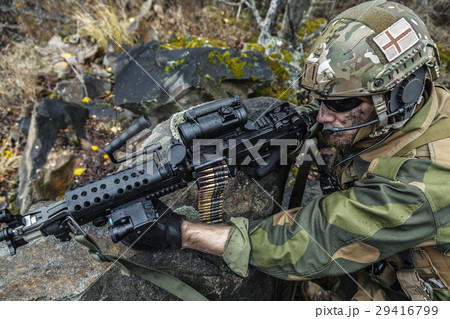 norwegian soldier in the forest 29416799