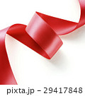 Red ribbon on a white background. 29417848