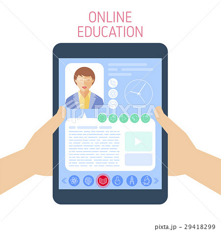School and online education concept vector flat  29418299