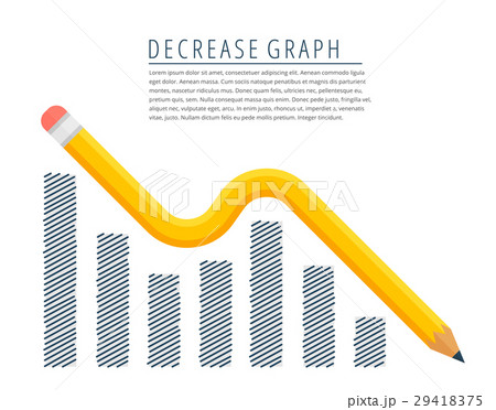 Decreasing graph concept. Decreasing graph concept. 29418375
