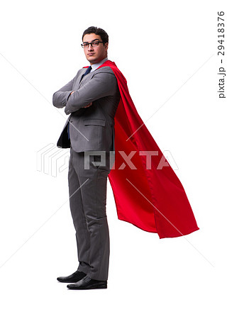 Super hero businessman isolated on white Super hero businessman isolated on white 29418376