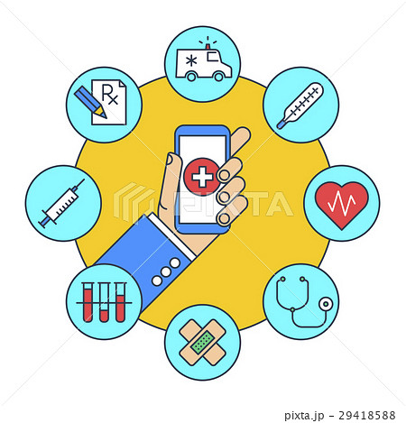 A man gets first aid by phone. Medicine and health A man gets first aid by phone. Medicine and health 29418588