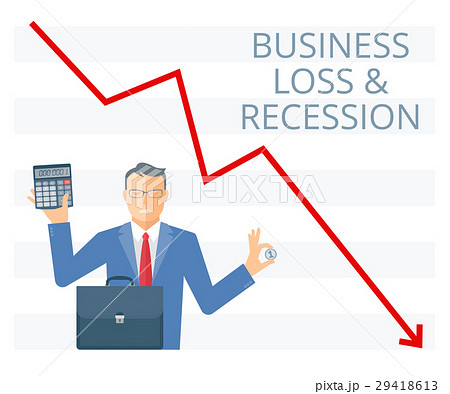 Business loss and recession flat vector Business loss and recession flat vector 29418613