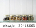 five jars on kitchen shelf 29418663