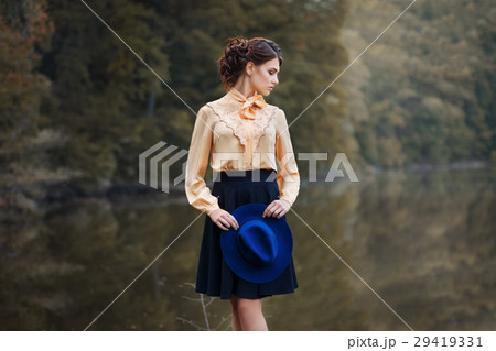 portrait of girl in vintage clothes portrait of girl in vintage clothes 29419331