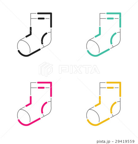 Christmas socks icon neon light style Christmas socks icon neon light style 29419559