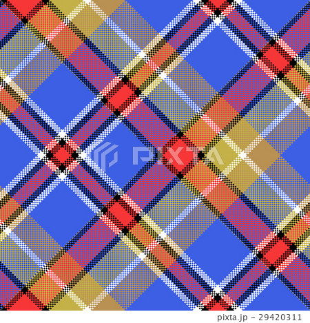 Blue madras fabric texture seamless pattern 29420311