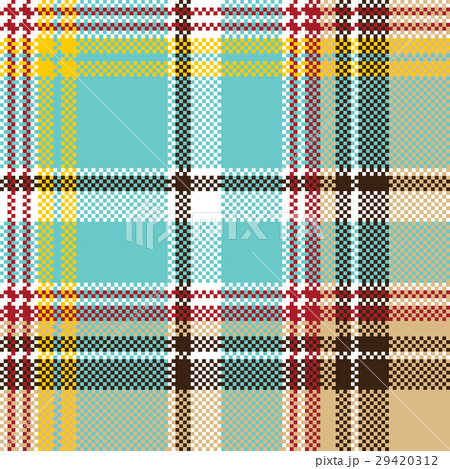 Blue madras pixel texture fabric seamless pattern 29420312