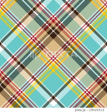 Blue madras pixel texture fabric seamless pattern 29420313